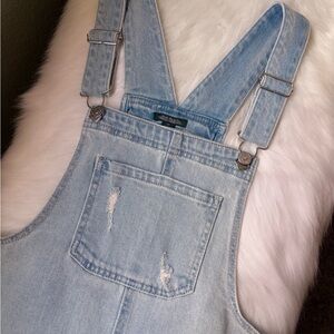Wild Fable Light Blue Denim Overall Dress
